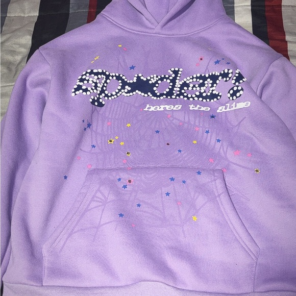 Purple Spider Graphic Hoodie